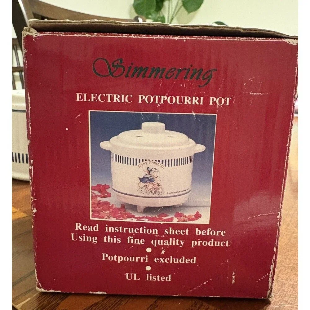 Anco Studio Electric Potpourri Pot The O’Bear Family Vintage Original Box 1997
